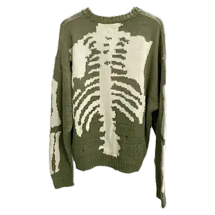 Screen  KAPITAL Kountry 5G Skeleton Bone Distressed Sweater online at acbuySheets with global shipping