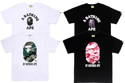 Screen Bape Tees (54 Variants) online at CNFansSheets with global shipping