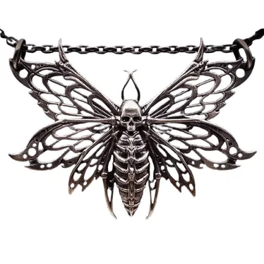 Screen  Ossuary Skeleton Butterfly Silver Pendant online at acbuySheets with global shipping