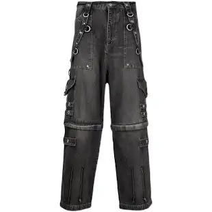 Screen  Balenciaga Raver Baggy Pants Washed Black online at CNFansSheets with global shipping