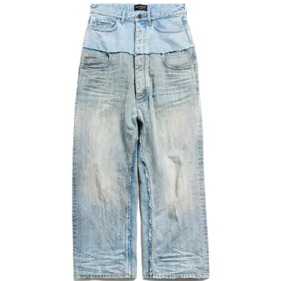 Screen  Balenciaga Cut Up Jeans Blue online at CNFansSheets with global shipping