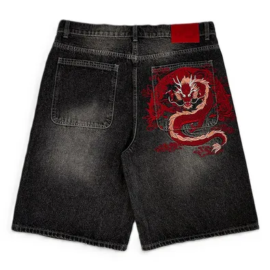 Screen  Mobius Dragon Denim Shorts Red online at CNFansSheets with global shipping