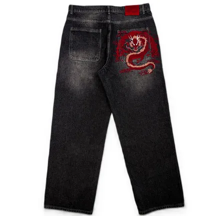 Screen  Mobius Dragon Denim Jeans Red online at CNFansSheets with global shipping