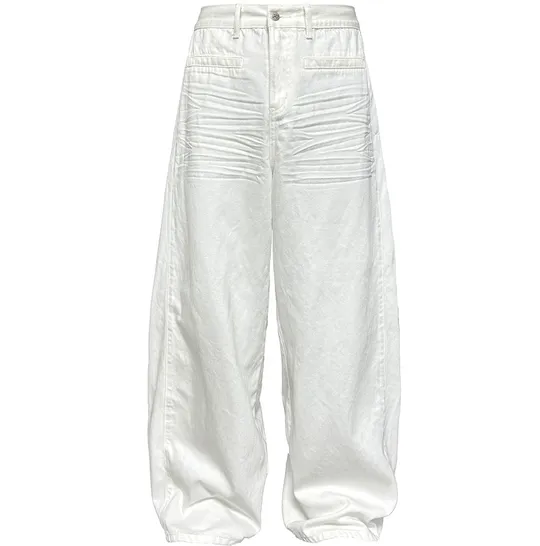 Screen  JCAESAR Baggy White Denim Jeans online at CNFansSheets with global shipping