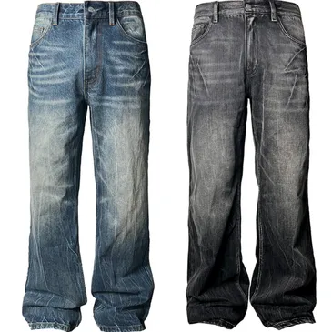 Screen JCAESAR Whisker Bootcut Jeans (2 Variants) online at CNFansSheets with global shipping