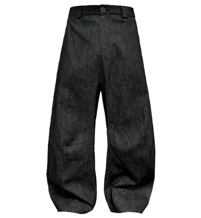 Screen JCAESAR Baggy Pleated Low Rise Denim Jeans online at CNFansSheets with global shipping