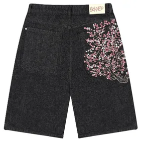 Screen  Derschutze Cherry Blossom Denim Shorts online at CNFansSheets with global shipping