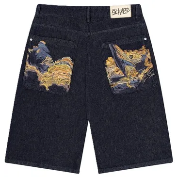 Screen  Derschutze Whale Denim Shorts online at CNFansSheets with global shipping