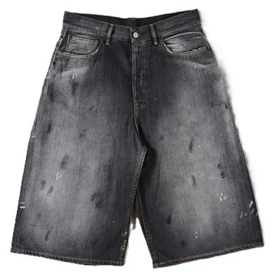 Screen  Acne Studios Black Paint Splatter Denim Shorts online at CNFansSheets with global shipping