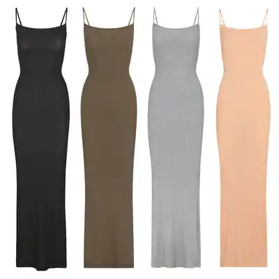 Screen SKIMS Long Slip Dress online at CNFansSheets with global shipping