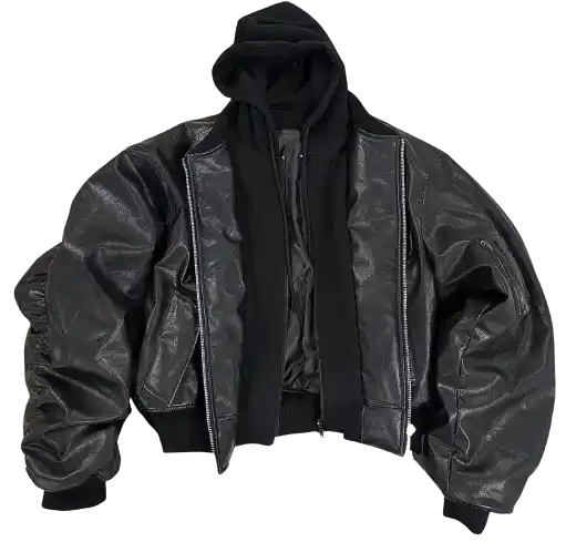 Screen  PopProject Hoodie Bomber Jacket Black online at acbuySheets with global shipping