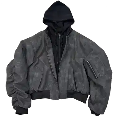 Screen  PopProject Hoodie Bomber Jacket Grey online at acbuySheets with global shipping