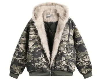 Screen  Flee GFN Camo Hooded Faux Fur Jacket online at acbuySheets with global shipping