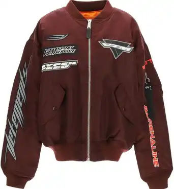 Screen  Vetements Red Racing Logo Bomber Jacket online at acbuySheets with global shipping