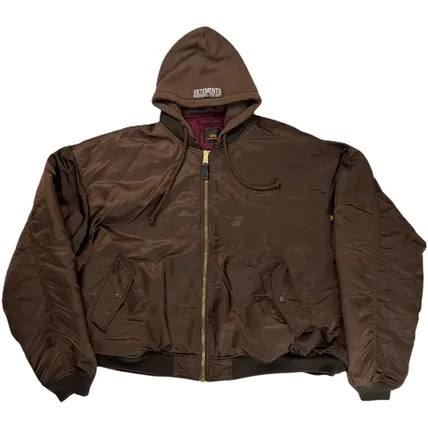 Screen Vetements SS17 Reversible Bomber Jacket Brown online at acbuySheets with global shipping