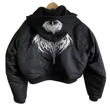 Screen  Playboi Carti Narcissist Cropped Bomber Jacket online at acbuySheets with global shipping