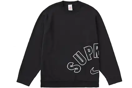 Screen  Supreme Nike Arc Crewneck Black online at acbuySheets with global shipping