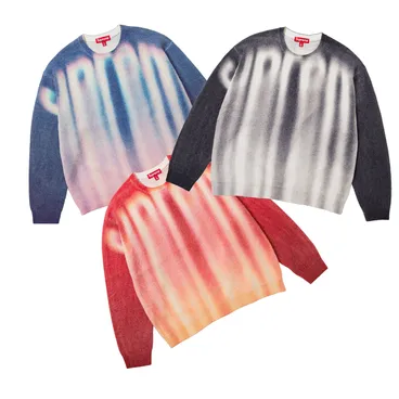 Screen  Supreme Blurred Logo Wool Sweater (3 Variants) online at acbuySheets with global shipping