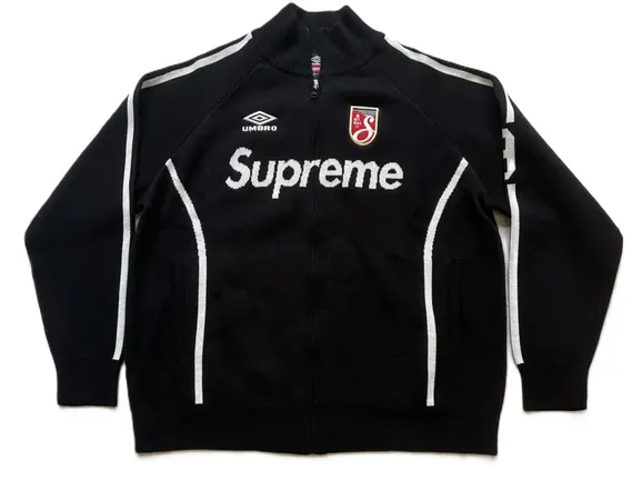 Screen  Supreme x Umbro Black Knit Sweater online at acbuySheets with global shipping