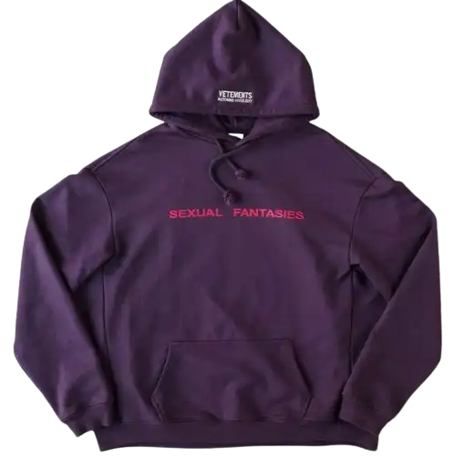 Screen  Vetements Sexual Fantasies Hoodie online at acbuySheets with global shipping
