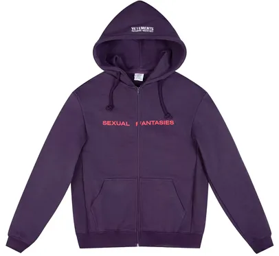 Screen  Vetements Sexual Fantasies Zip-Up Hoodie online at acbuySheets with global shipping