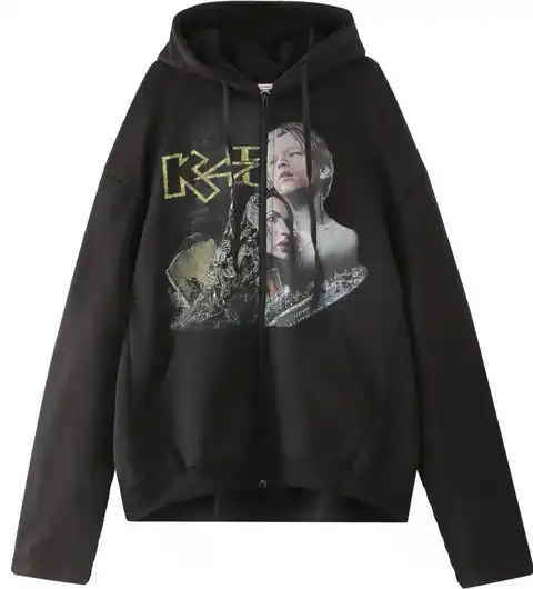Screen  Vetements Split Titanic/Kiss Zip-Up Hoodie online at acbuySheets with global shipping