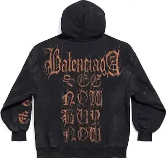 Screen  Balenciaga Heavy Metal Zip-Up Hoodie online at acbuySheets with global shipping