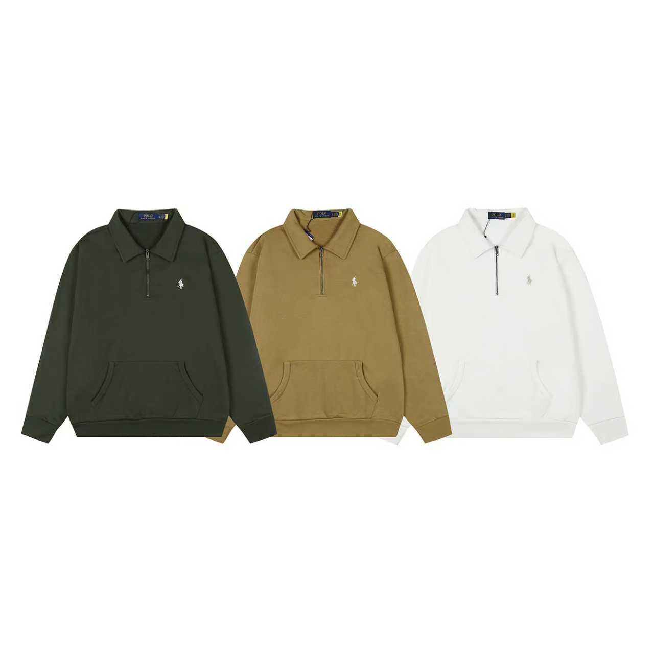 Screen Ralph Lauren Embroidered knitted V-neck long-sleeved hoodie (12 Variants) online at acbuySheets with global shipping