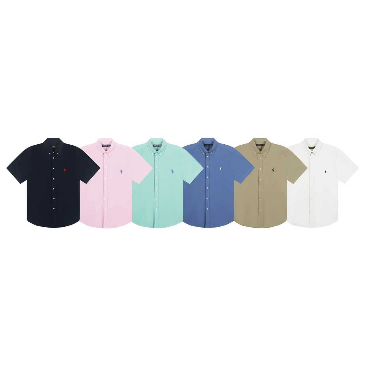 Screen Ralph Lauren Business linen short-sleeved shirt (24 Variants) online at acbuySheets with global shipping