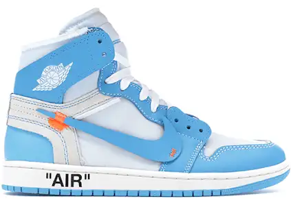 Screen  Jordan 1 Retro High Off-White University Blue online at acbuySheets with global shipping