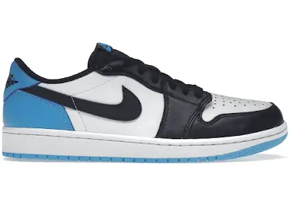 Screen  Jordan 1 Retro Low OG Black Dark Powder Blue online at acbuySheets with global shipping