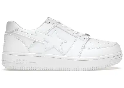 Screen  A Bathing Ape Bape Sta Low White Leathe online at acbuySheets with global shipping