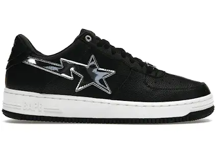Screen  A Bathing Ape Bape Sta Black Silver online at acbuySheets with global shipping