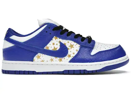 Screen  Nike SB Dunk Low Supreme Stars Hyper Royal online at acbuySheets with global shipping