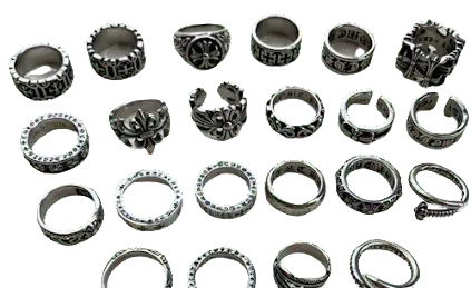 Screen Chrome Hearts Rings online at acbuySheets with global shipping