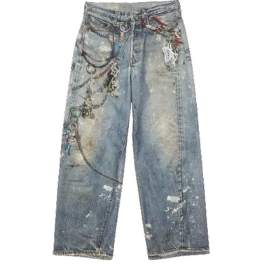 Screen  Acne Studios Keychain Print Wide Leg Jeans online at CNFansSheets with global shipping