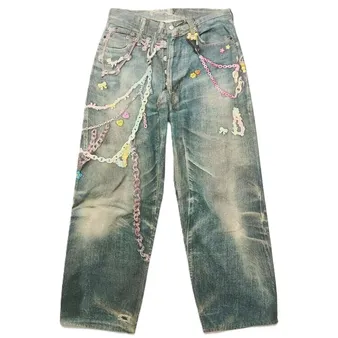 Screen  Acne Studios Candy Keychain Print Wide Leg Jeans online at CNFansSheets with global shipping