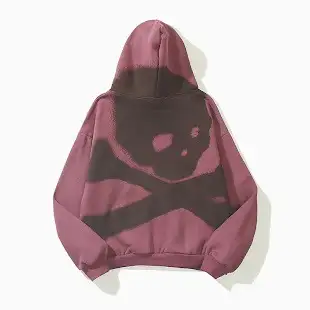 Screen Travis Scott Cactus Jack Mastermind Skull Zip Up Hoodie Red online at acbuySheets with global shipping