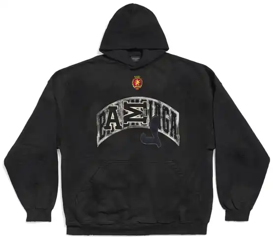 Screen  Balenciaga Skater Hoodie Black online at acbuySheets with global shipping