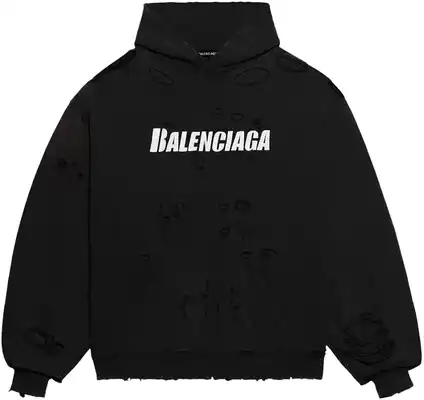 Screen  Balenciaga Destroyed Dual Layer Hoodie online at acbuySheets with global shipping