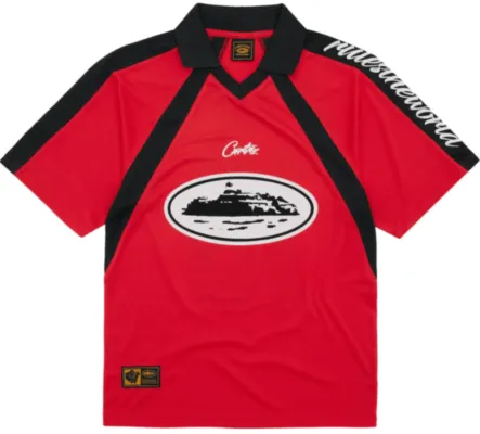 Screen  Corteiz Alcatraz Football Jersey Red online at CNFansSheets with global shipping