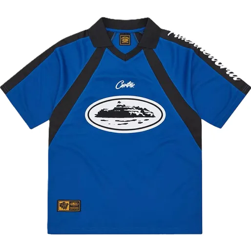 Screen Corteiz Alcatraz Football Jersey Blue online at CNFansSheets with global shipping
